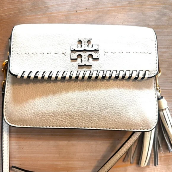 Tory Burch McGraw Whipstitch Crossbody Bag in New Ivory - Picture 3 of 8